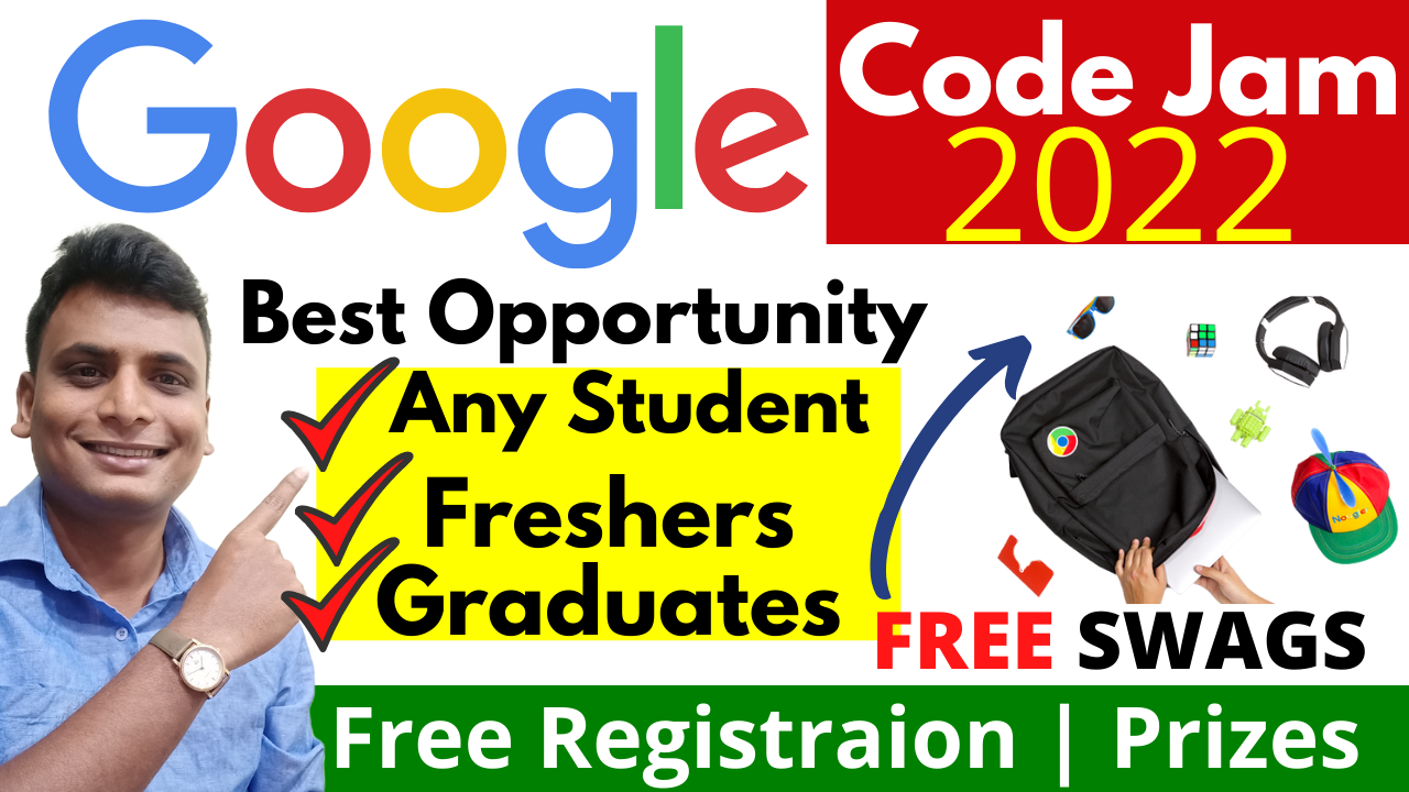 Google Code jam 2022 Registration Started Google Free swags And